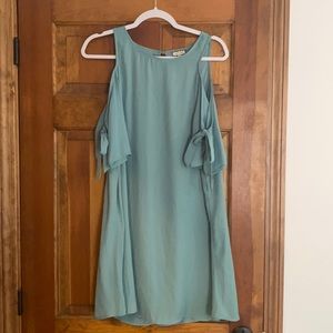 Flowy green chiffon dress